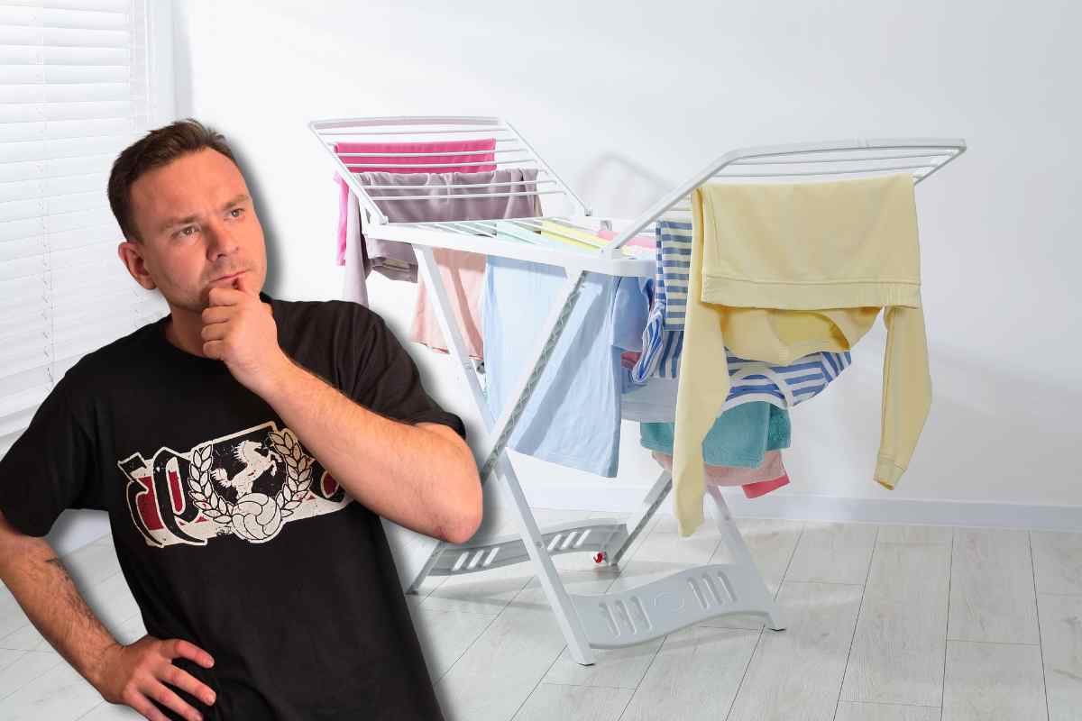 stendibiancheria vecchio da riutilizzare